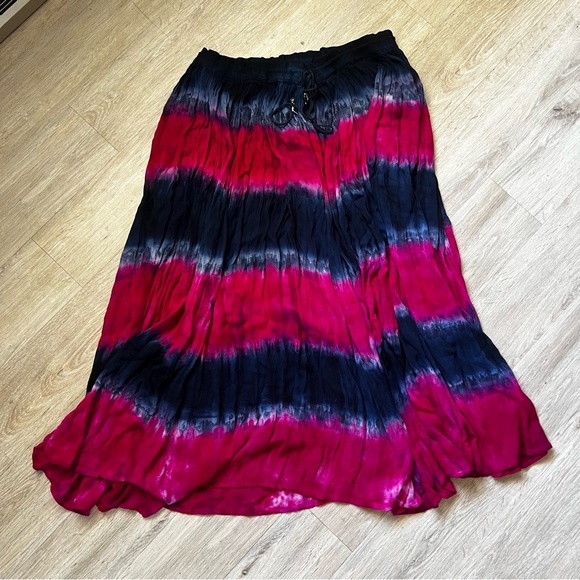 Vintage Y2K Coupe Collection Tie Dye Boho Witchy Whimsigoth Fairycore Skirt - Picture 2 of 9